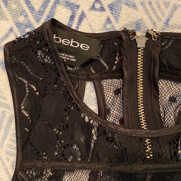 Bebe Black Lace Cutout Dress - Picture 4 of 9